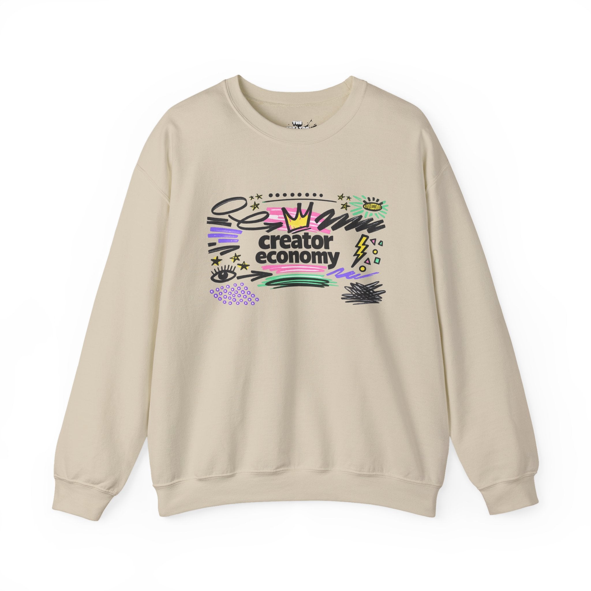 Creator Economy Marker-Style Crewneck Sweatshirt