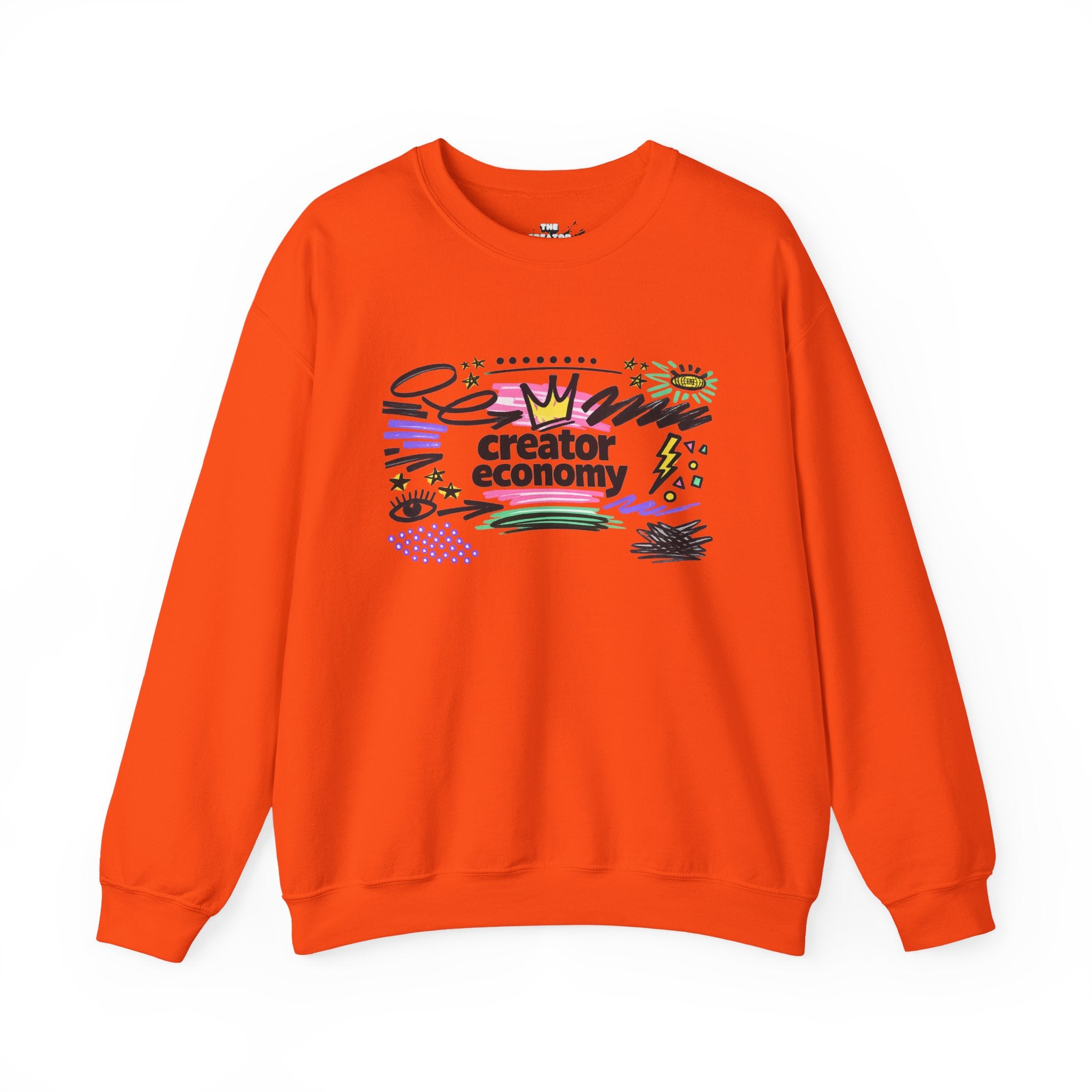 Creator Economy Marker-Style Crewneck Sweatshirt