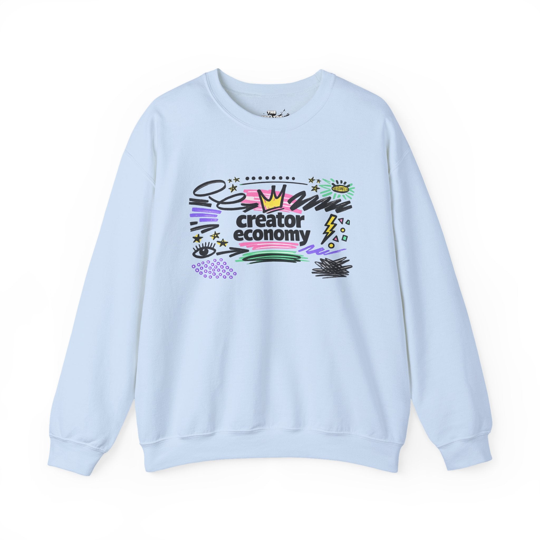 Creator Economy Marker-Style Crewneck Sweatshirt