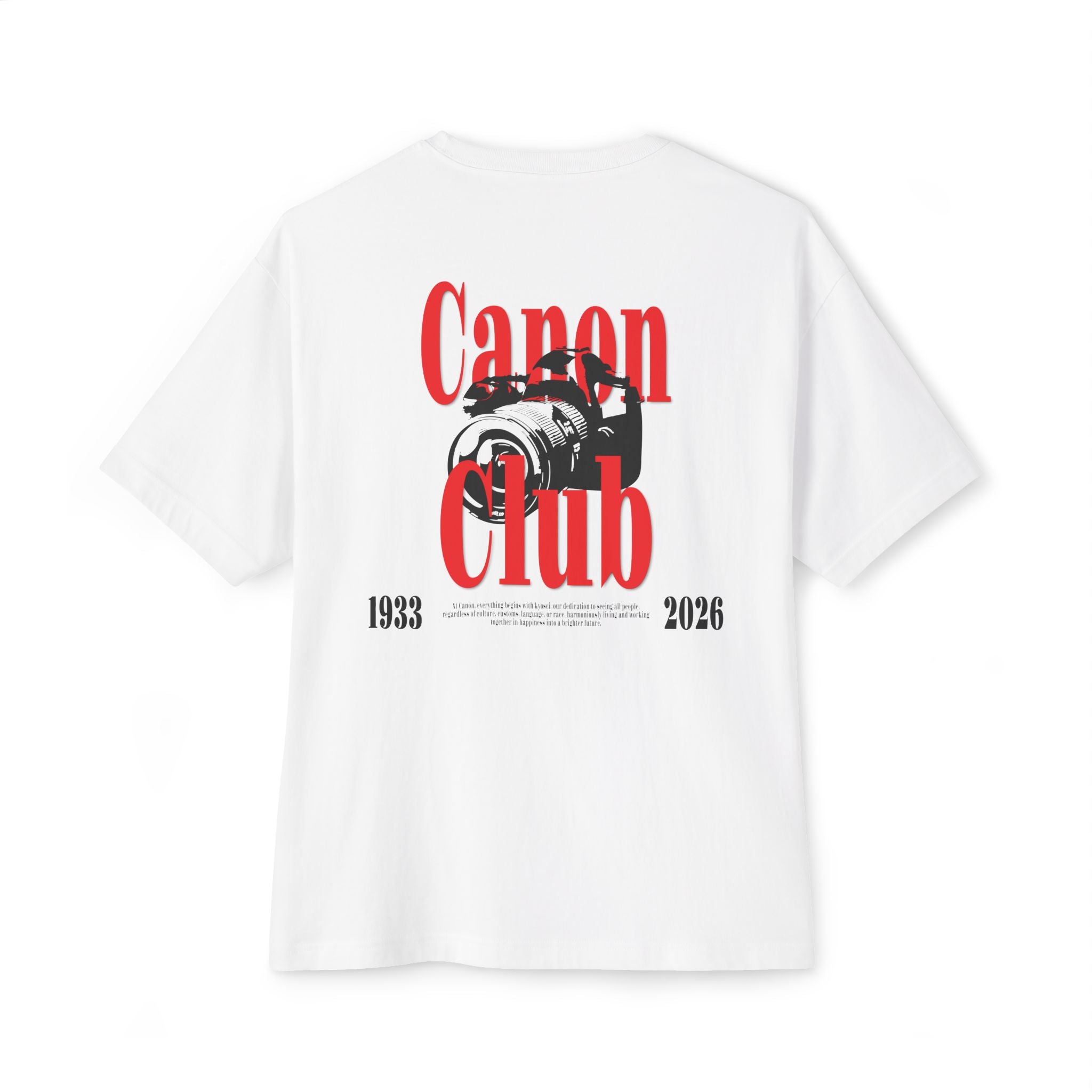 Canon Club Camera Graphic Tee Red and Black