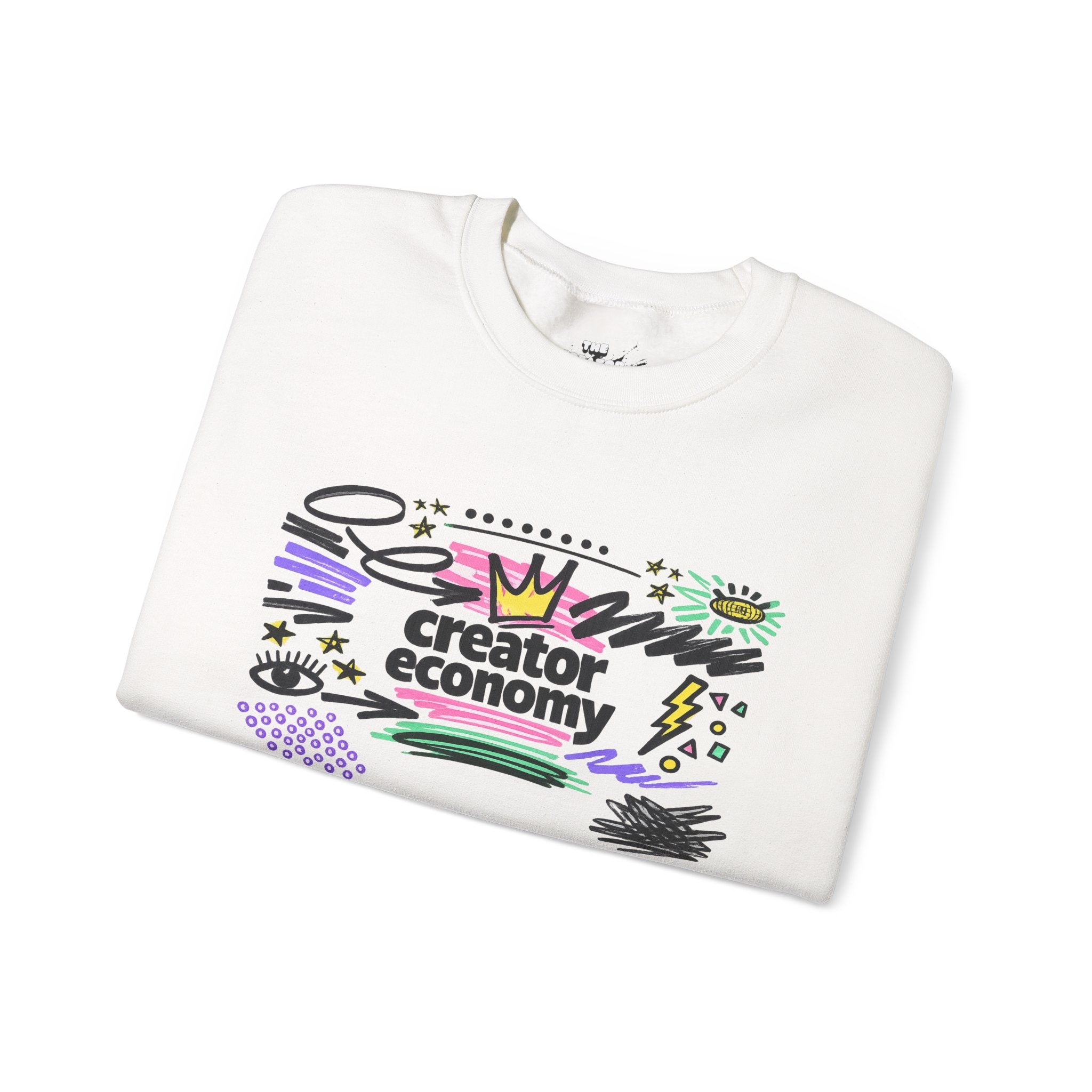 Creator Economy Marker-Style Crewneck Sweatshirt