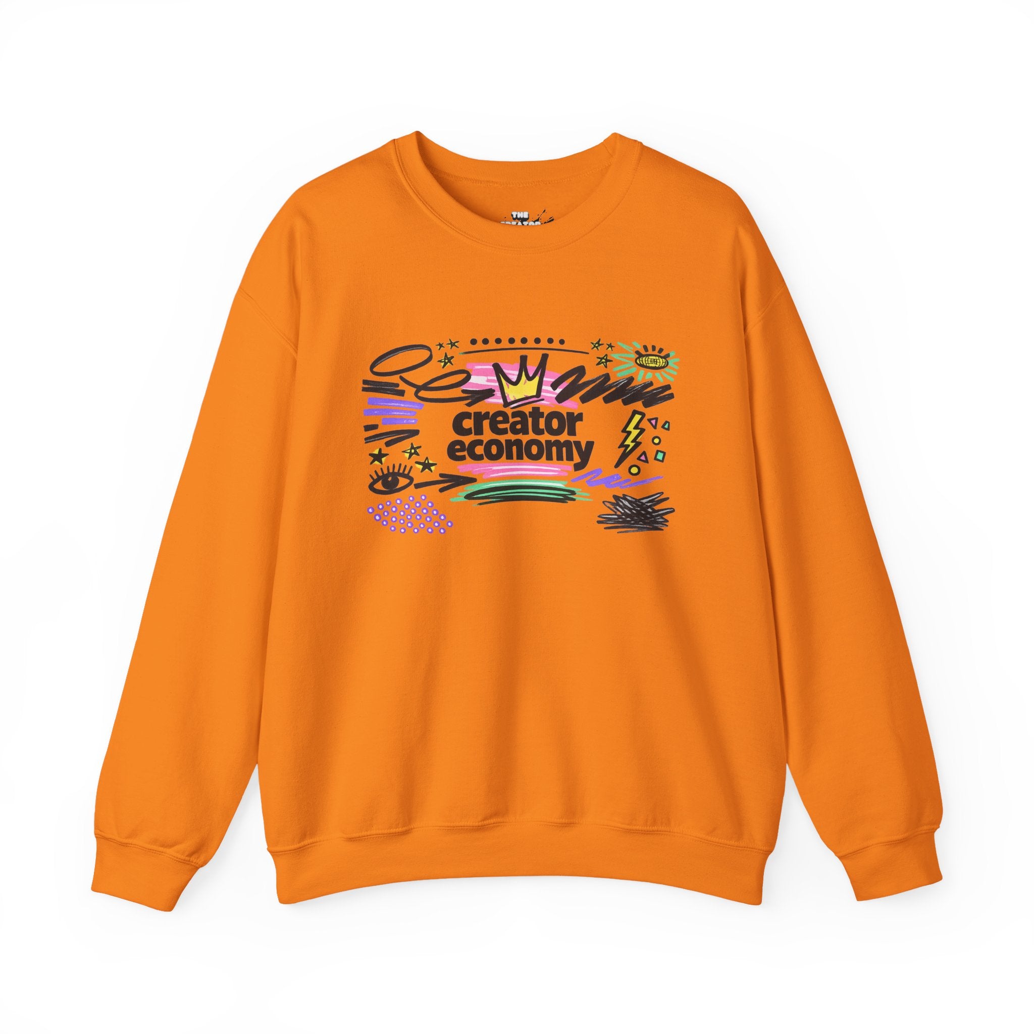 Creator Economy Marker-Style Crewneck Sweatshirt