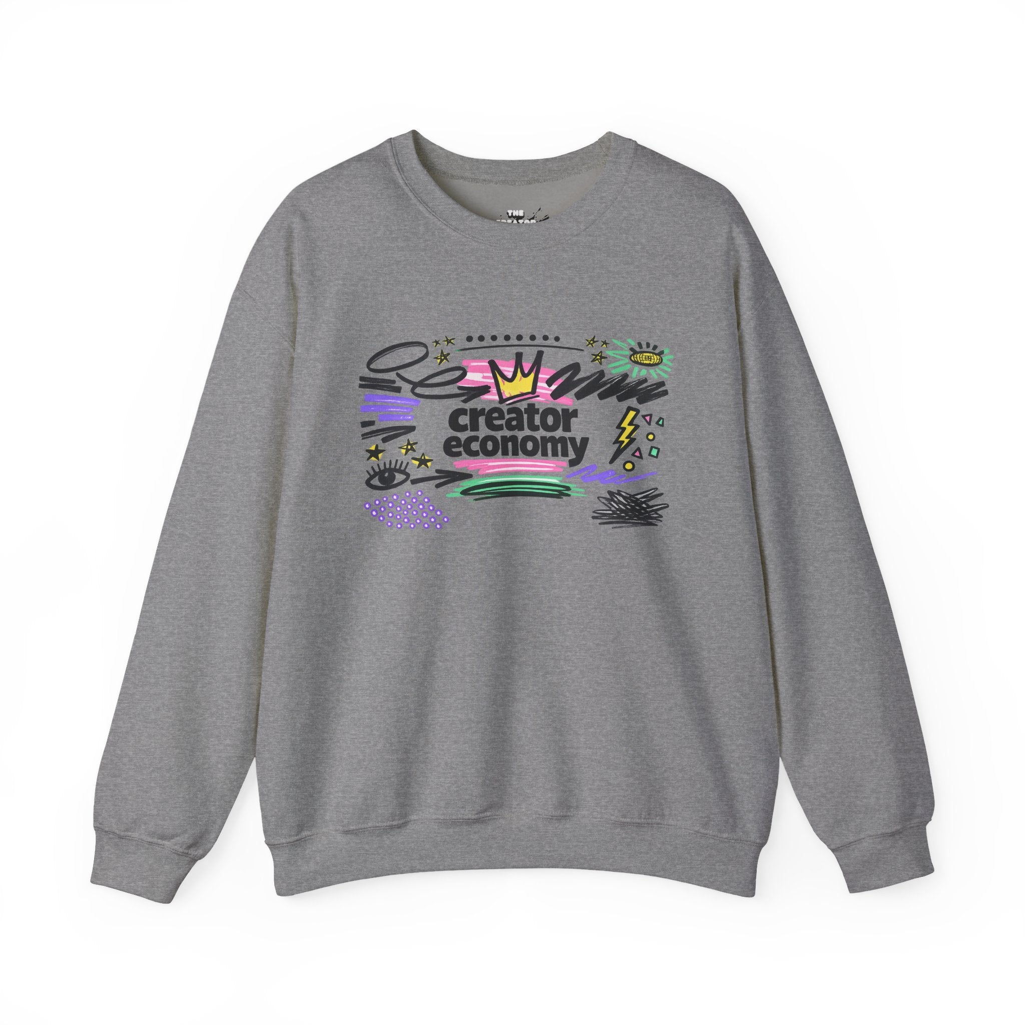 Creator Economy Marker-Style Crewneck Sweatshirt