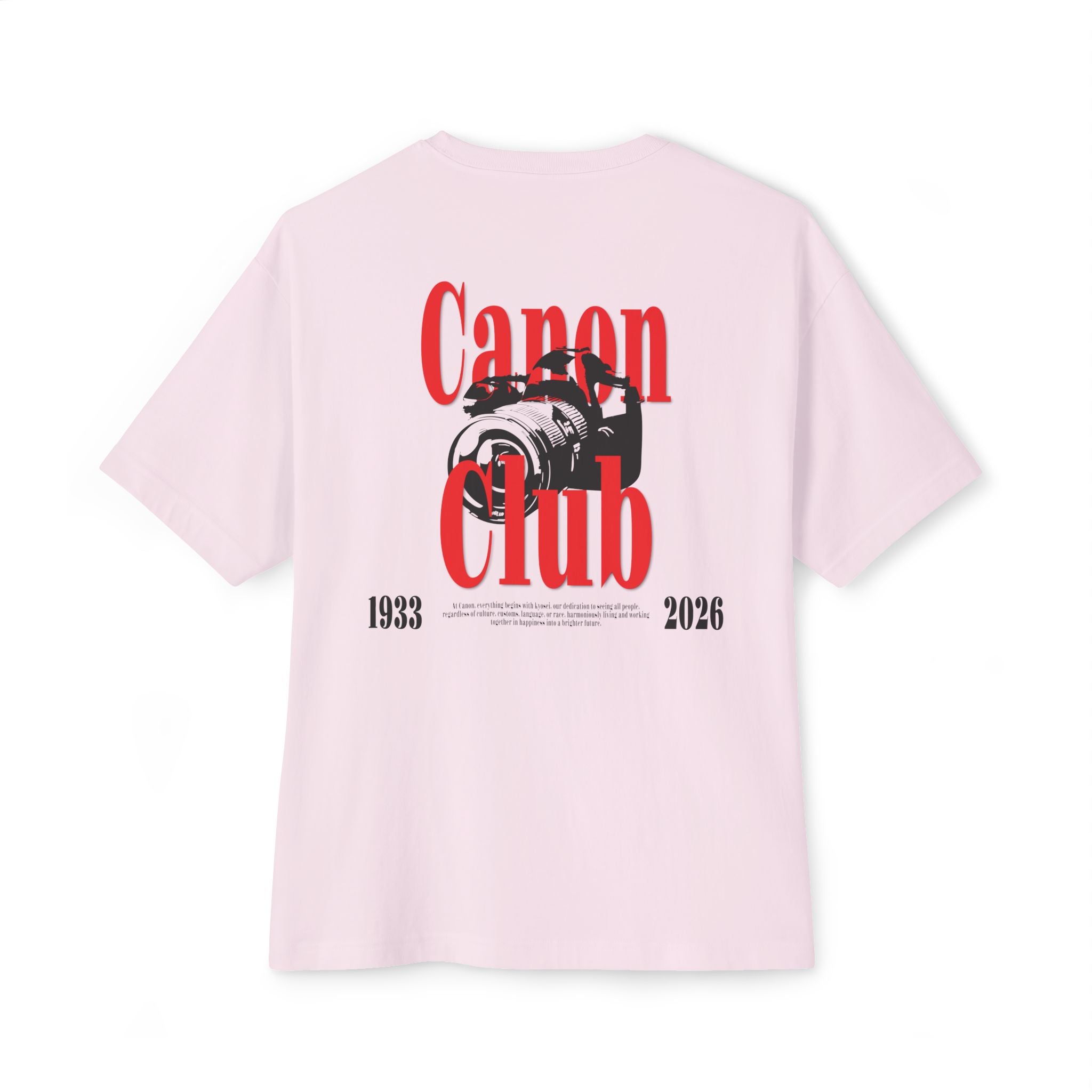 Canon Club Camera Graphic Tee Red and Black