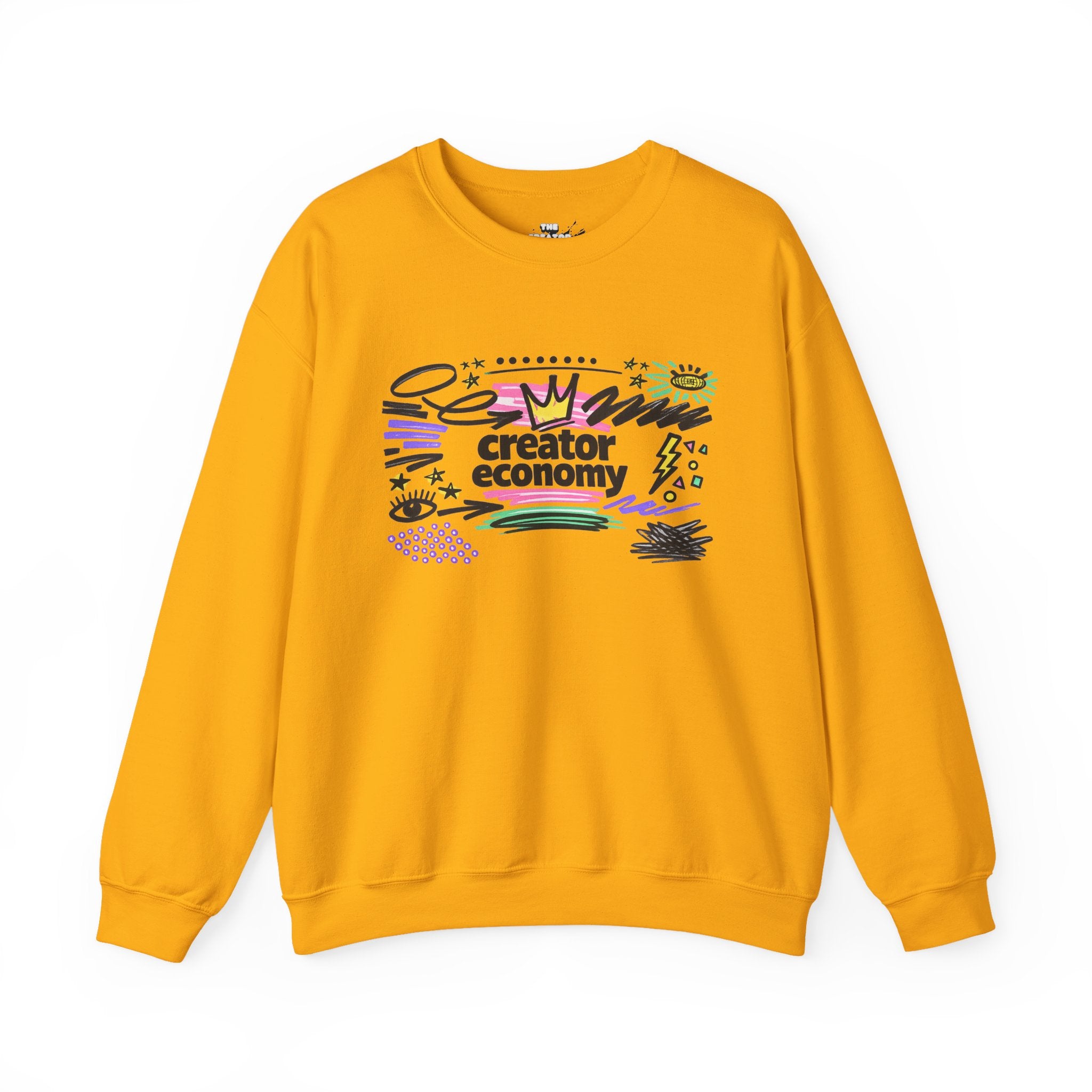 Creator Economy Marker-Style Crewneck Sweatshirt