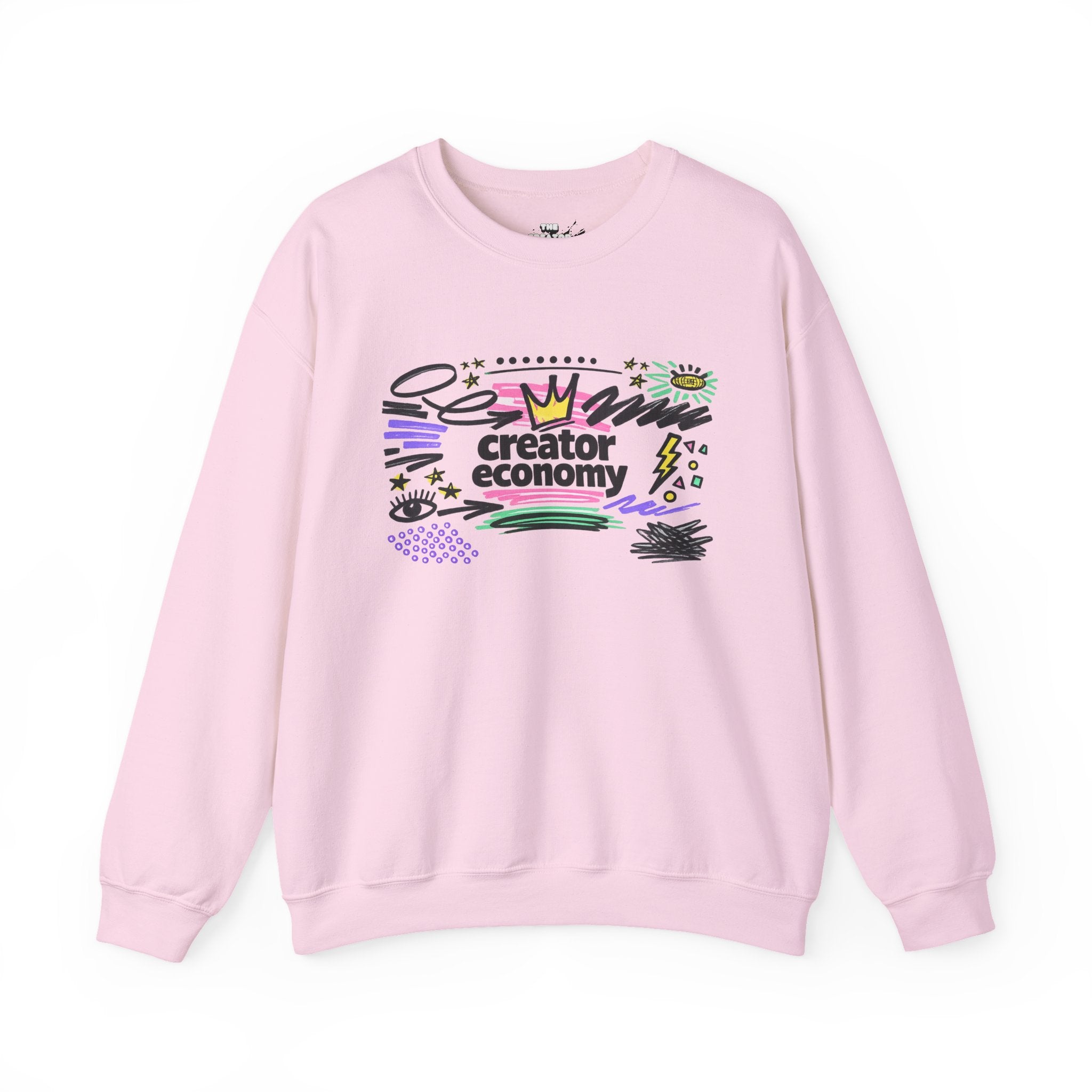 Creator Economy Marker-Style Crewneck Sweatshirt