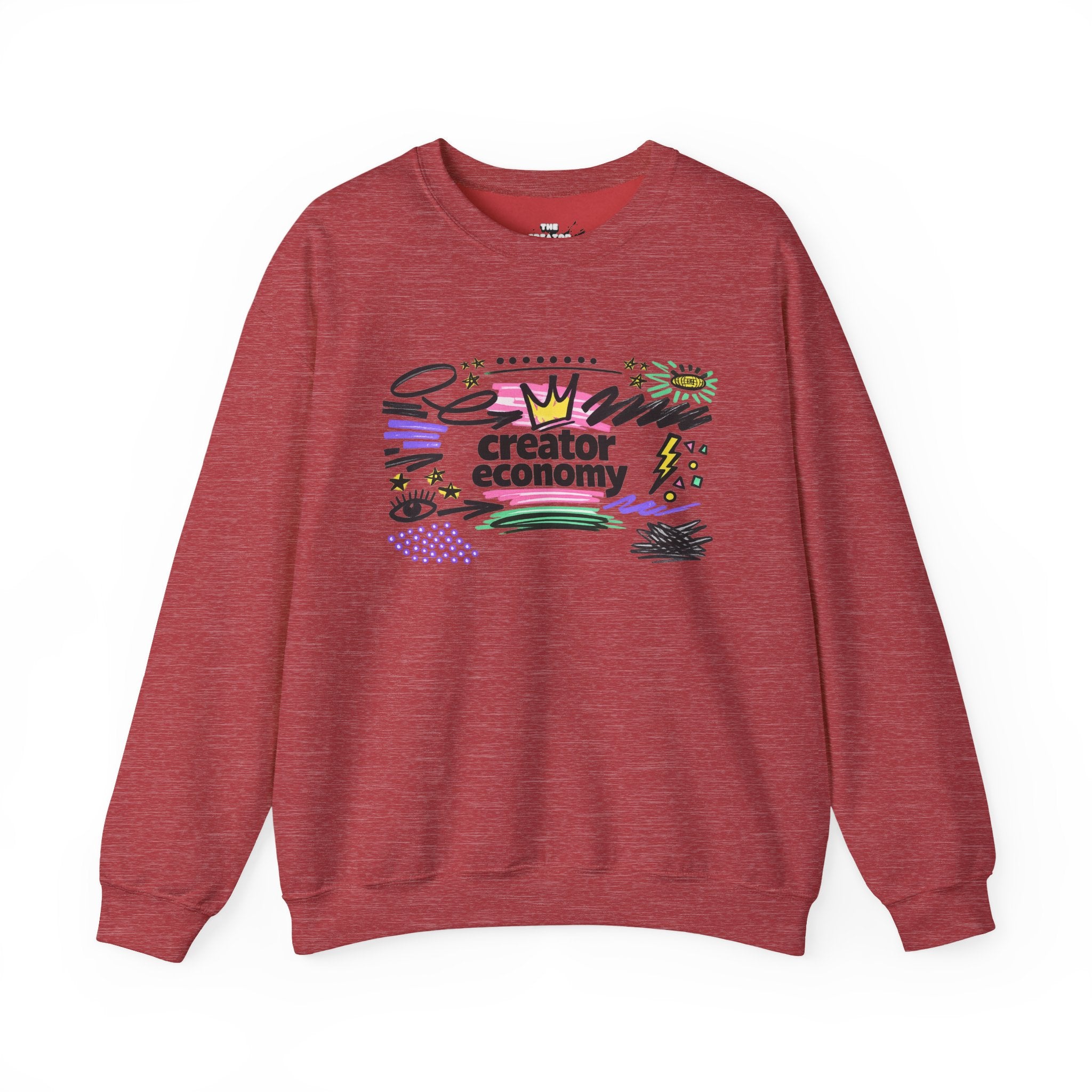 Creator Economy Marker-Style Crewneck Sweatshirt