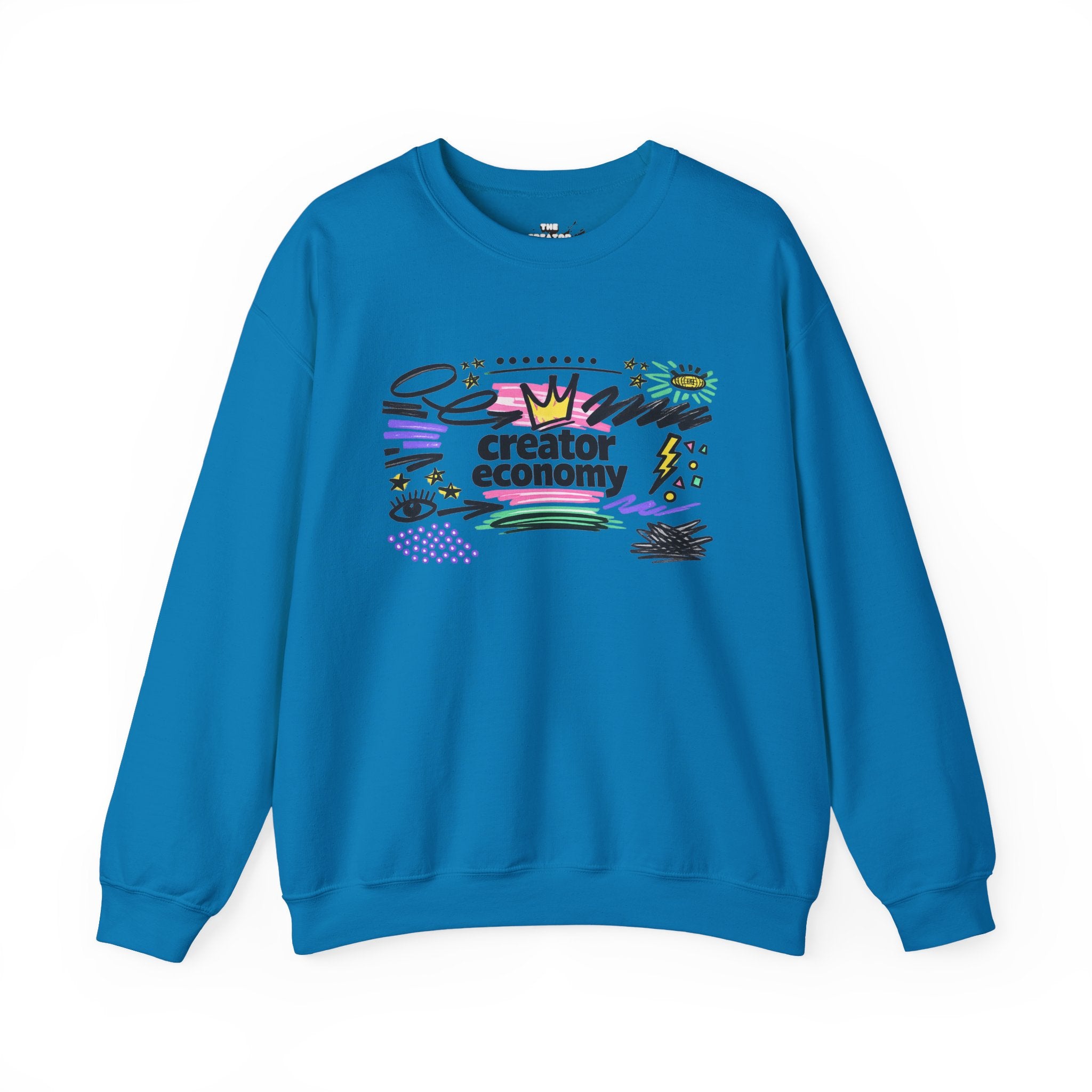 Creator Economy Marker-Style Crewneck Sweatshirt