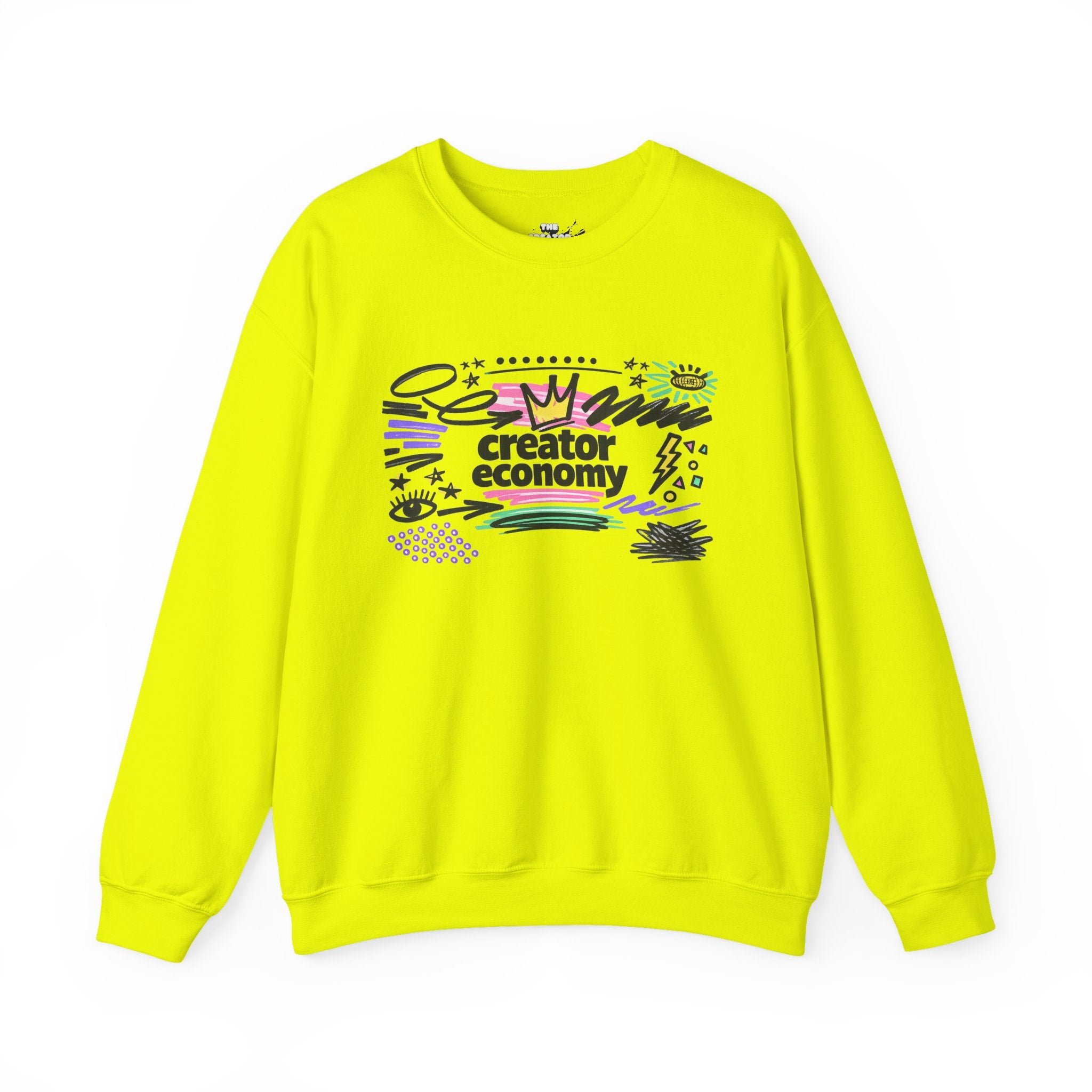 Creator Economy Marker-Style Crewneck Sweatshirt