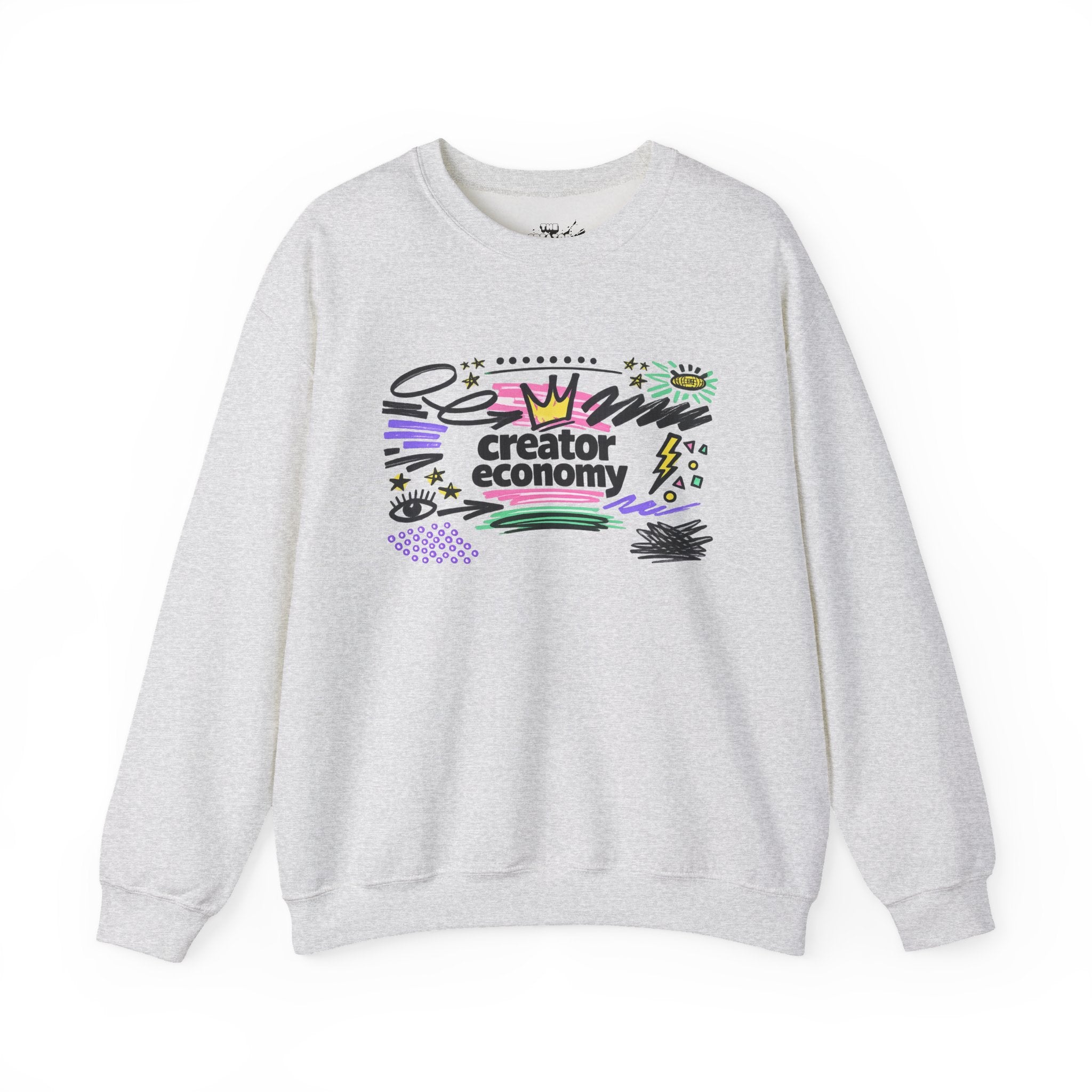 Creator Economy Marker-Style Crewneck Sweatshirt