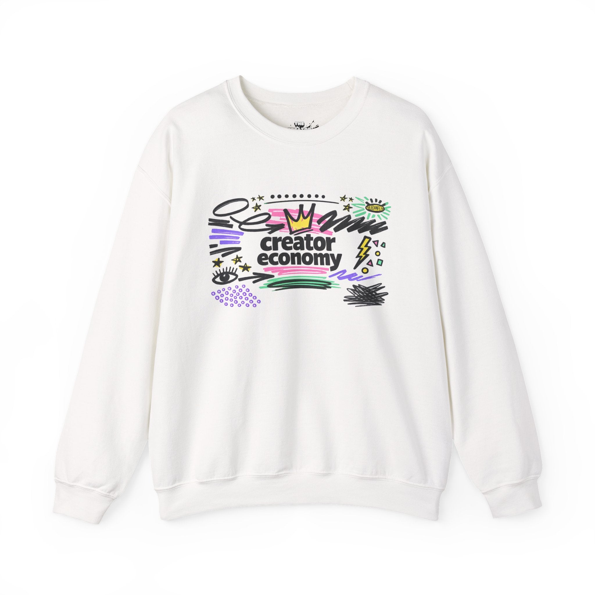 Creator Economy Marker-Style Crewneck Sweatshirt