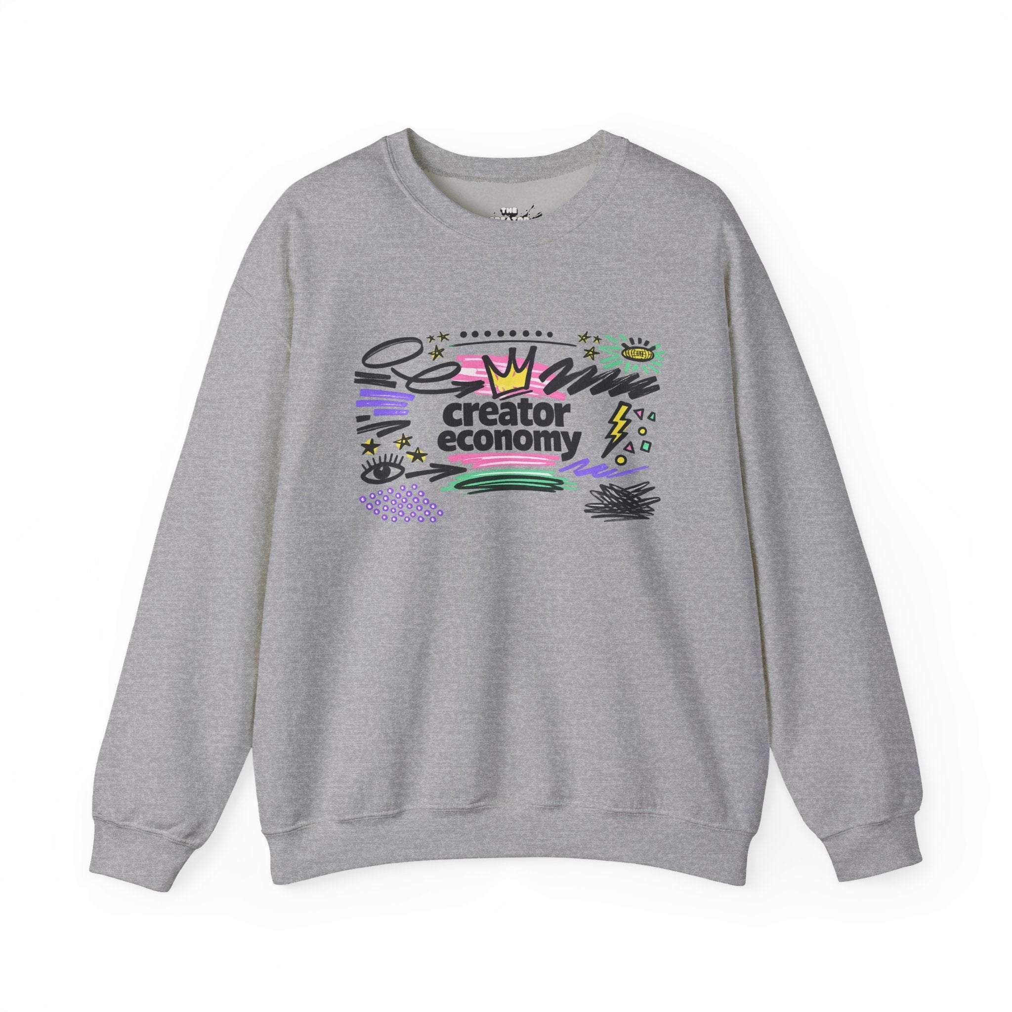 Creator Economy Marker-Style Crewneck Sweatshirt